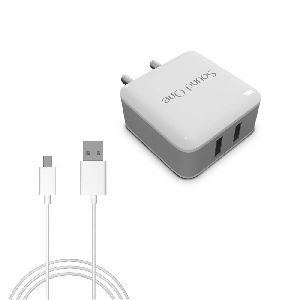 Sound One 2.4A Dual Port Smart Wall Charger White (SO-DWC-400)