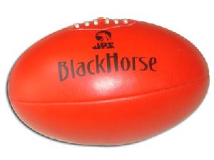 Leather Aussie Rule Foot Ball/Black Horse
