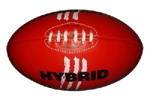 Red Genuine Leather Aussie Rules Foot Ball