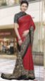 Bansi Diamond Queen New Designer Saree-Red-MSC5053-VO-Crepe