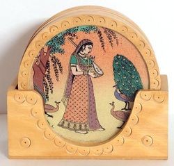 Handcrafted Wooden Coaster Set