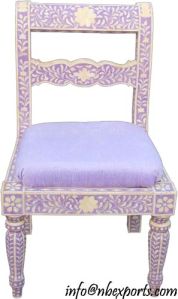 BONE INLAY DINNING CHAIR IN PURPLE