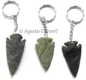 Agate Arrowheads Keyrings