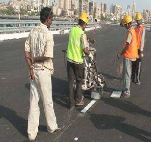 White Road Marking Machine