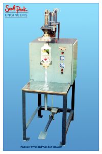 Paddle Operated Bottle Cap Sealer Machine