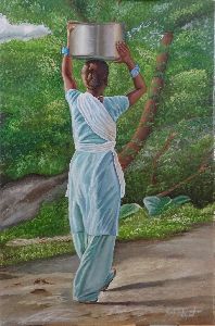 The Woman carrying Water, Oil paintings