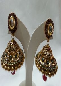 Red drop jhumki