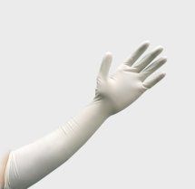 LATEX GYNAECOLOGICAL GLOVES - (LONG SURGICAL GLOVES)