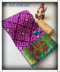 Chanderi cotton Tussar silk saree