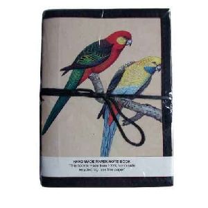 Bird Print Handmade Notebook