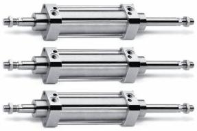 Double-ended hydraulic cylinders