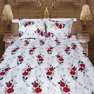 Flower print queen bed sheets