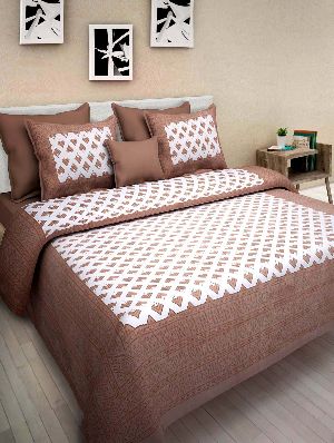 Block Printed Bed Sheet