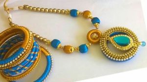 silk thread jewellery set