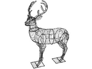 Decorative Iron Deer Sculpture