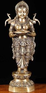 Brass Deep Laxmi Statue