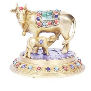 Brass Cow Statue