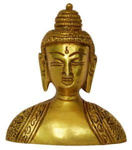 Bronze Buddha Face Statue