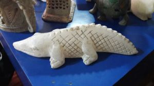 Marble Crocodile Statue