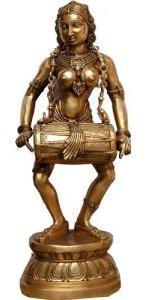 Brass Dancing Lady Statue