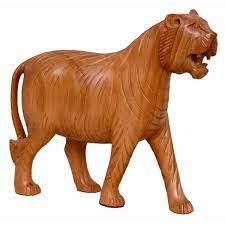 Wooden Tiger Statue