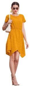 D-218 Vegas Yellow Western Dress