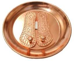 Laxmi Charan Paduka Copper Yantra