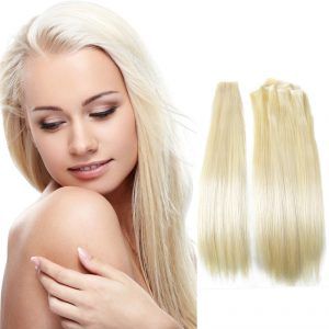 Blonde Wefted Hair