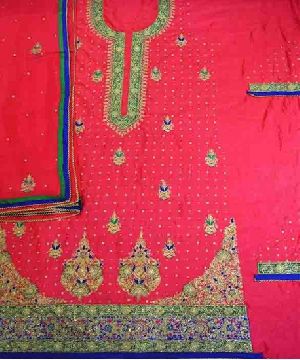 Silk Embroidered Unstitched Suit