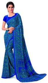 Printed Crepe Sarees