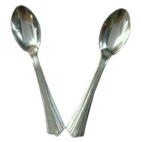 Silver Coated Plastic Spoons