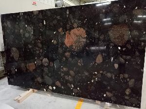 Black Polished Granite Slabs