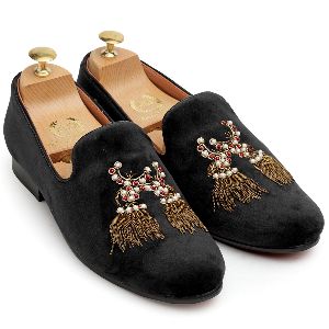 3D Dancing Tassel Black Shoes