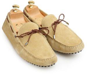 Gommino Beige Suede Loafers