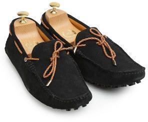 Gommino Black Suede Loafers