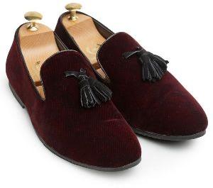 Tassel Wine Suede Shoes