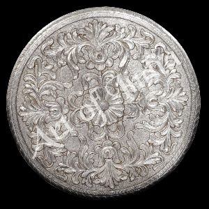 Silver Chowki With Carving