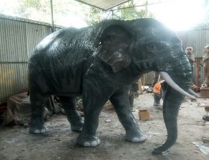 fiber elephant statue