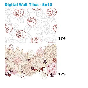 Flower Design Ceramic Digital Wall Tiles 175