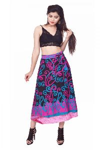 Long Silk Wrap Skirt