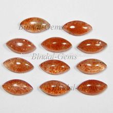 Natural Sunstone Marquise Shape loose gemstone Flatback cabochon