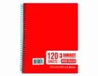 THREE SUBJECT WIDE RULED NOTEBOOK