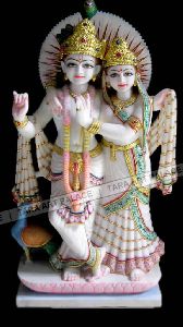Radha Krishna Marble God Statue