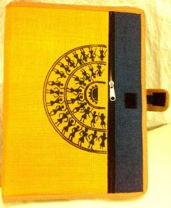 Handmade JUTE Folder Madhubani Design causes no harm to the environment