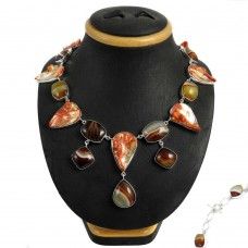 Biwa Pearl Gemstone Necklace