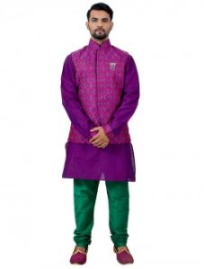 Designer Festival Wear Modi Jacket Style Kurta Pajama