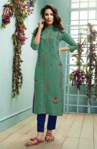 Handloom Viscose Designer Kurti