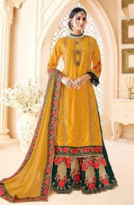 Party Wear Designer Hand Work Sharara Suit