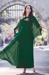 Semi Georgette New Designer Casual Wear Gown