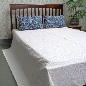Cotton Applique Bedspread Hand Cut work